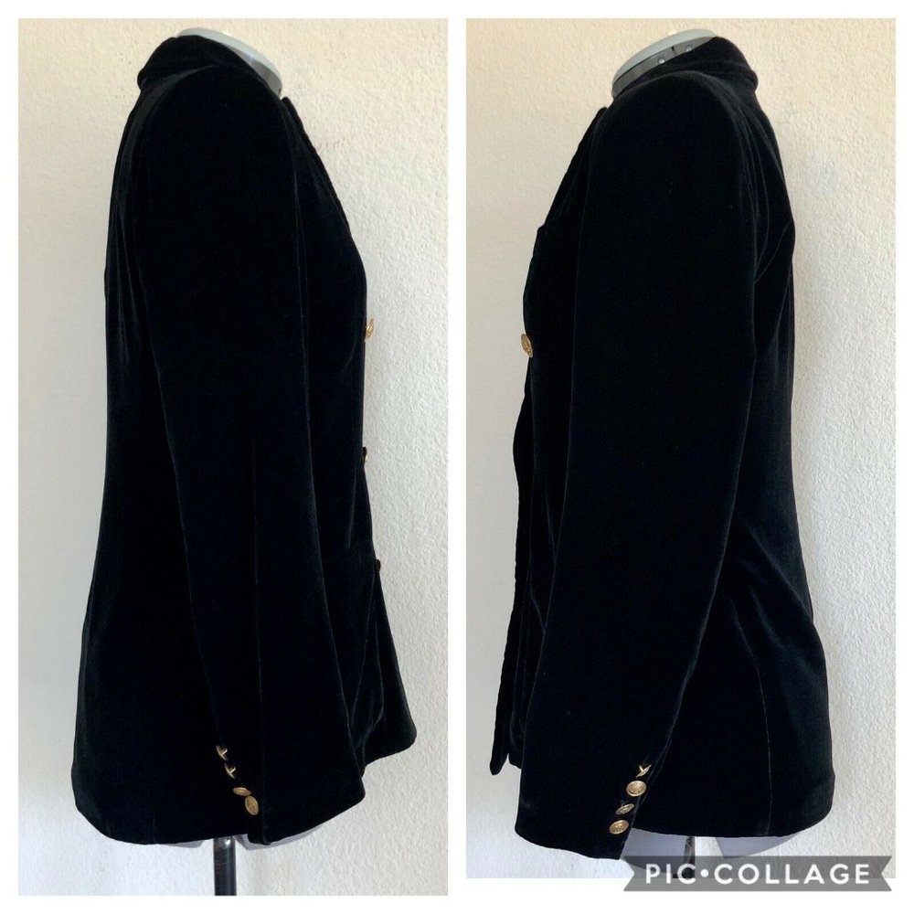 VTG RALPH LAUREN Black Velvet Blazer & Pant Suit - Picture 6 of 12